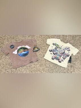 Jurassic World And Monster Jam T-Shirts (2) Size: 18 Months